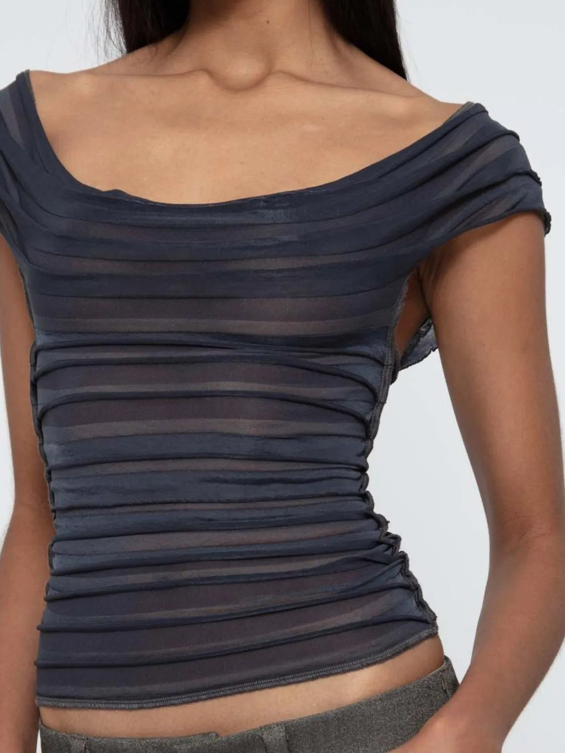 Ruched Solid Tank 
