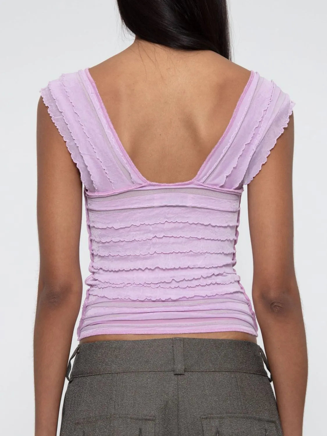 Ruched Solid Tank 
