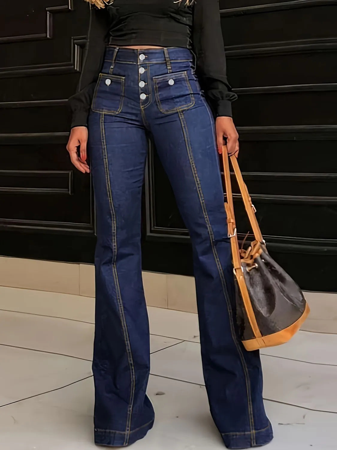 Flare Jeans with Pockets 