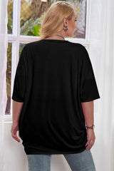 Plus Size Ribbed Cocoon Cover Up 