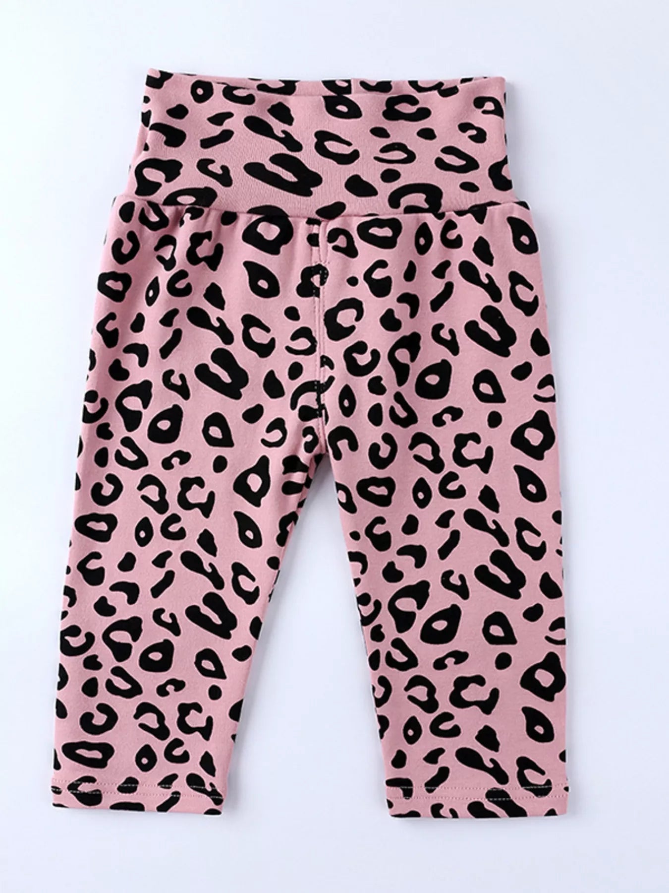 Children's Leopard Print Long Sleeve Top and Pants Set 