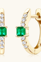 Lab-Grown Emerald Earrings 