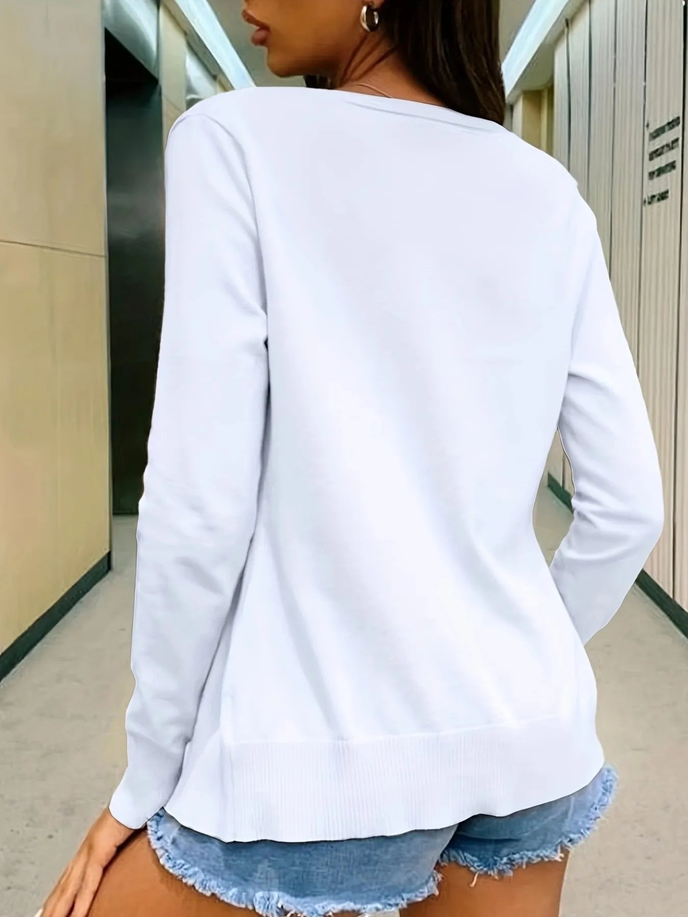 Button-Up Long Sleeve Cardigan 