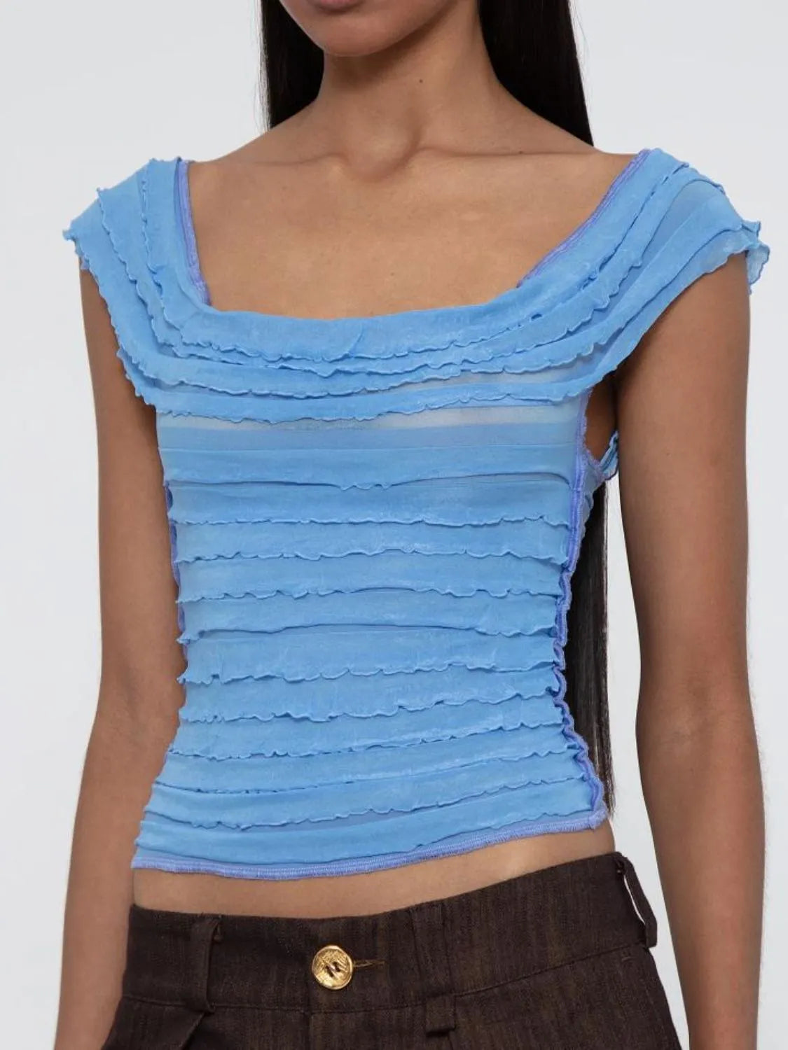 Ruched Solid Tank 