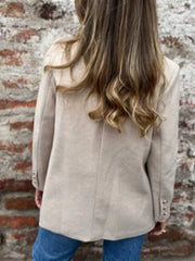 Full Size Double Breasted Long Sleeve Blazer Plus Size 