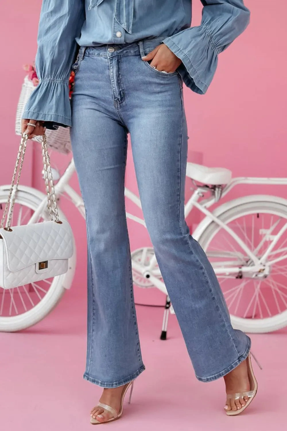 Bootcut Jeans with Pockets 