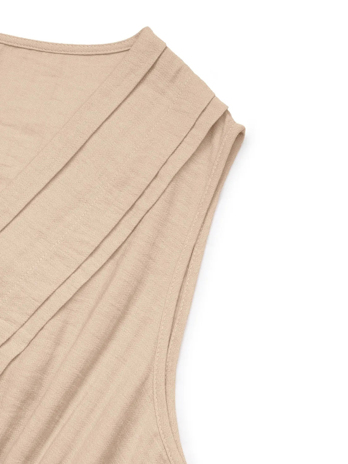 V-Neck Sleeveless Midi Dress 