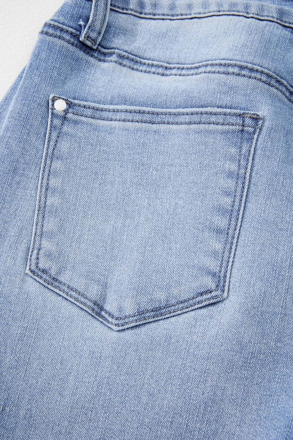 Mineral Wash Raw Hem High Waist Flared Jeans 