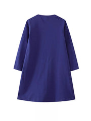 Children's Fairy Applique Long Sleeve Casual Dress 
