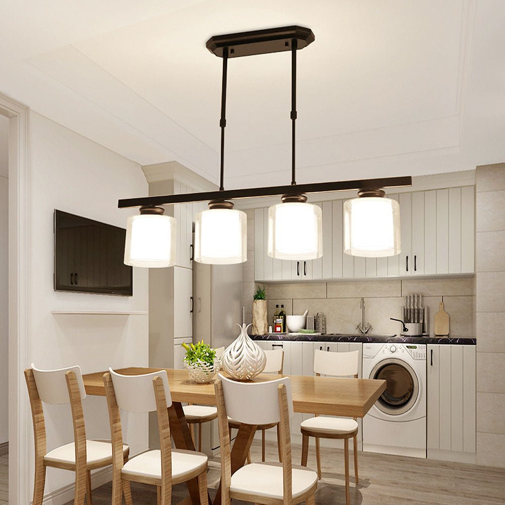 Adjustable Glass Ceiling Light for Modern Kitchen Island – Elegant Design in Two Sizes 