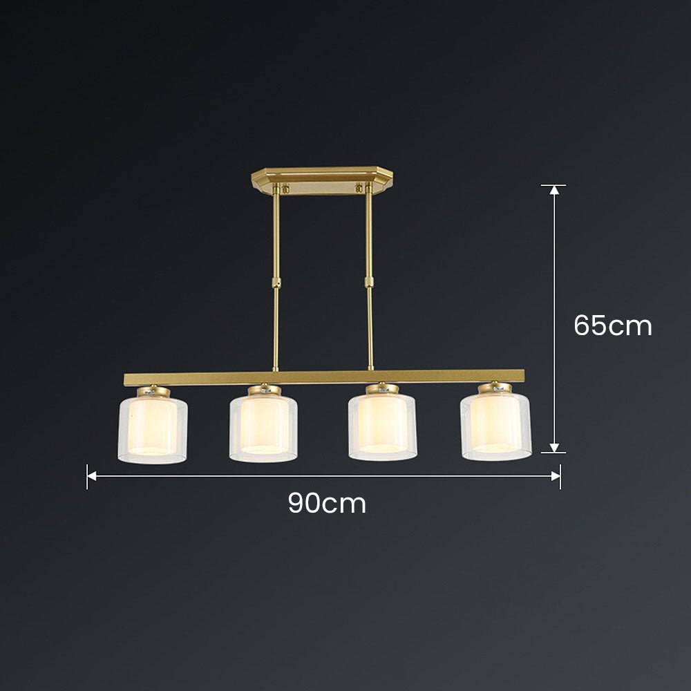 Adjustable Glass Ceiling Light for Modern Kitchen Island – Elegant Design in Two Sizes 