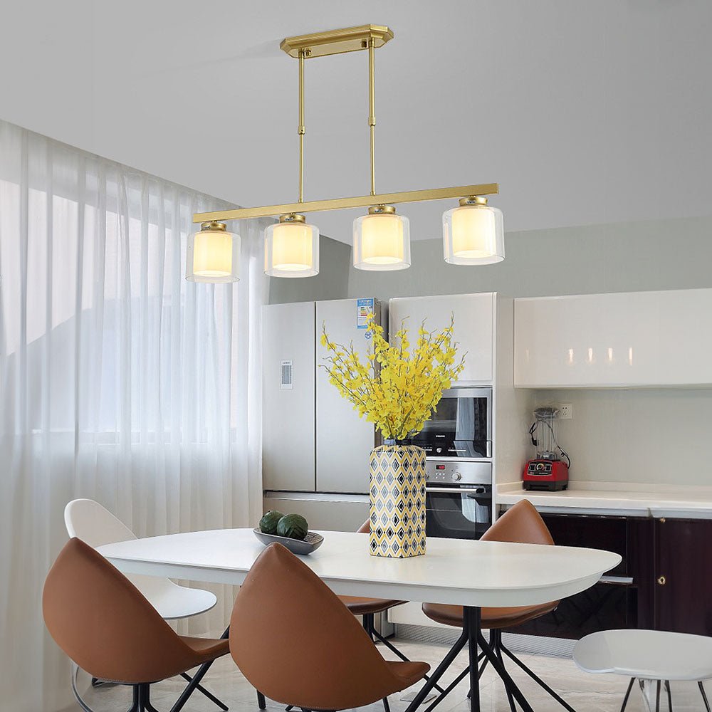 Adjustable Glass Ceiling Light for Modern Kitchen Island – Elegant Design in Two Sizes 
