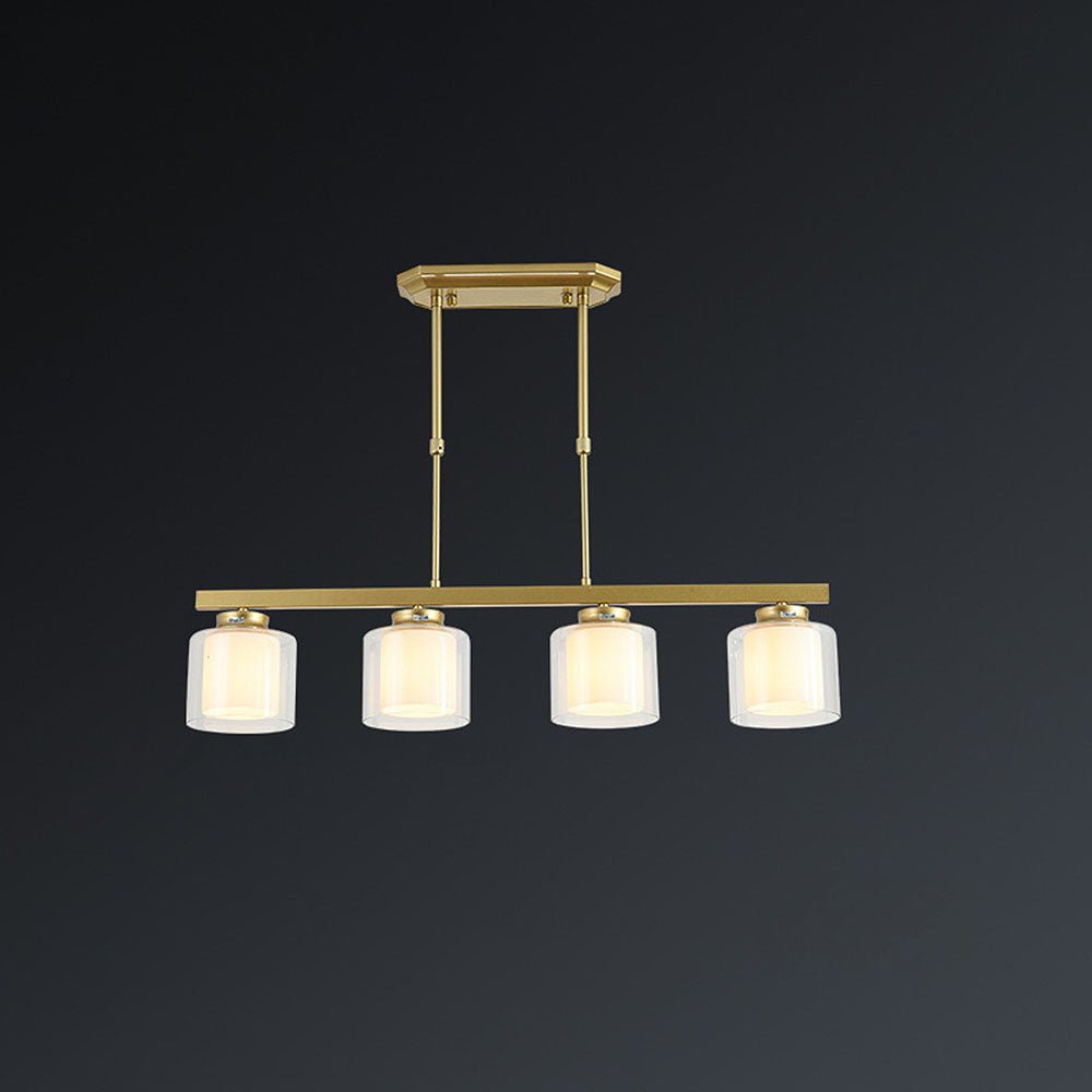 Adjustable Glass Ceiling Light for Modern Kitchen Island – Elegant Design in Two Sizes 
