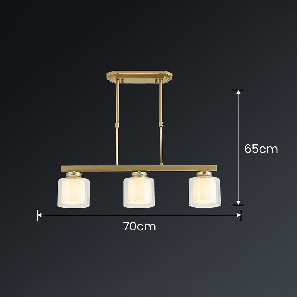Adjustable Glass Ceiling Light for Modern Kitchen Island – Elegant Design in Two Sizes 
