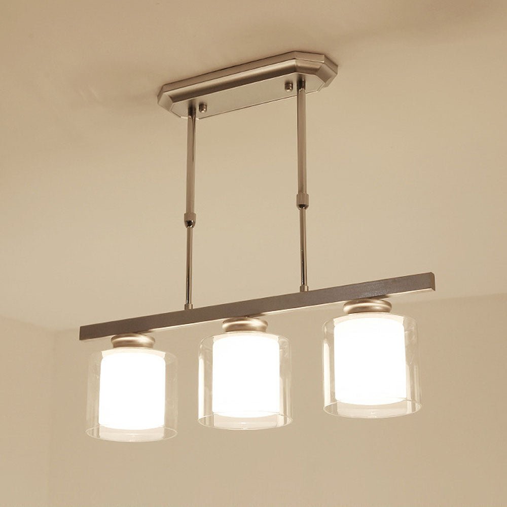 Adjustable Glass Ceiling Light for Modern Kitchen Island – Elegant Design in Two Sizes 