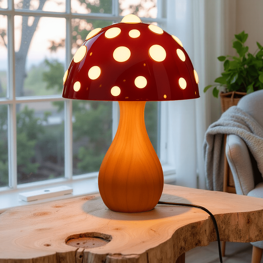 Adjustable Metal Mushroom Glow Lamp with 3 Light Modes – Compact Versatile Home Lighting 