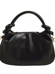 Knot Handle Ruched Crossbody Bag 