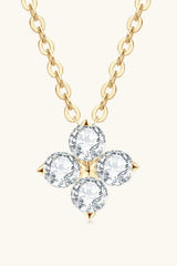 Moissanite Four Leaf Clover Pendant Necklace 
