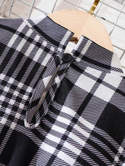 Children's Plaid Print Long Sleeve Dress 