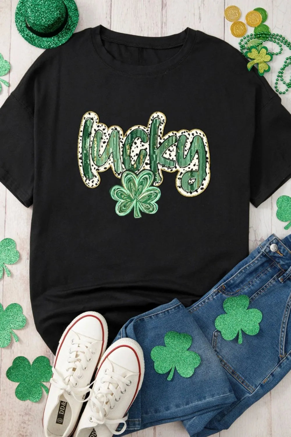 Lucky Clover Graphic T-Shirt 