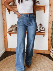 High-Waisted Wide Leg Jeans 