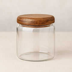 Airtight Glass Kitchen Storage Jars with Acacia Wood Lids – Stylish Pantry Organization 