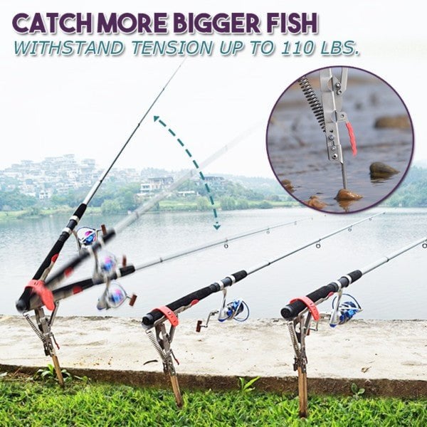 AnchorSpring Automatic Fishing Rod Holder | Stainless Steel, 110 lb Tension 