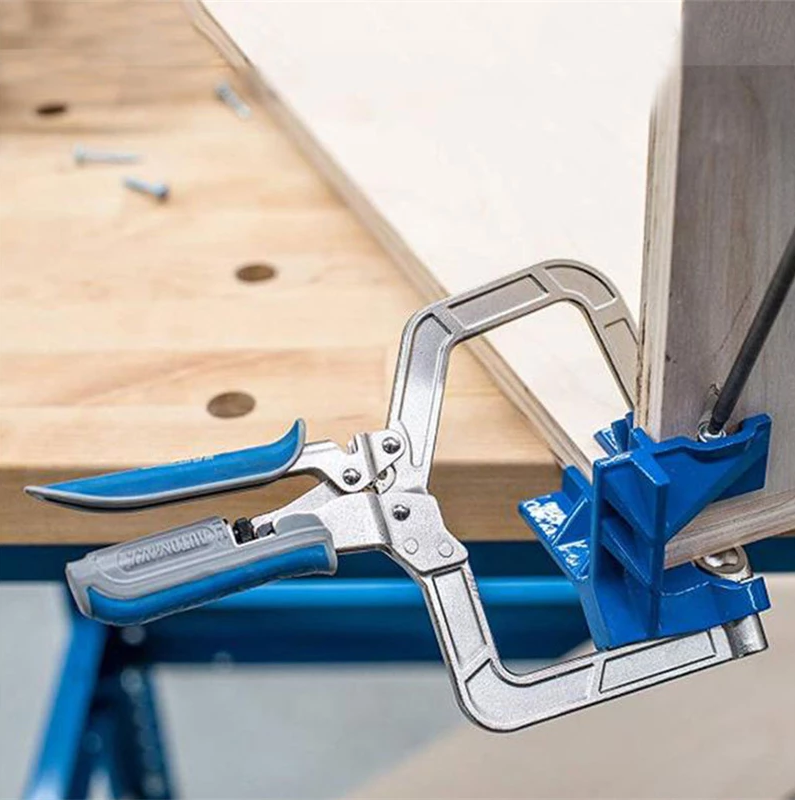AnchorSquare 90° Corner Clamp | Auto-Adjust Woodworking Joint Holder 