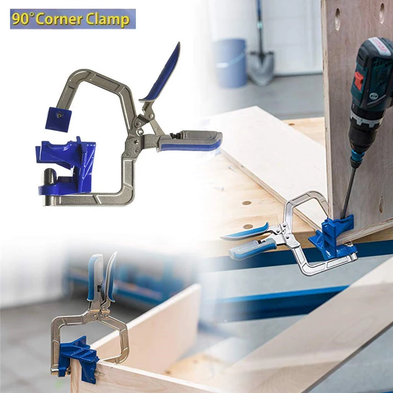 AnchorSquare 90° Corner Clamp | Auto-Adjust Woodworking Joint Holder 