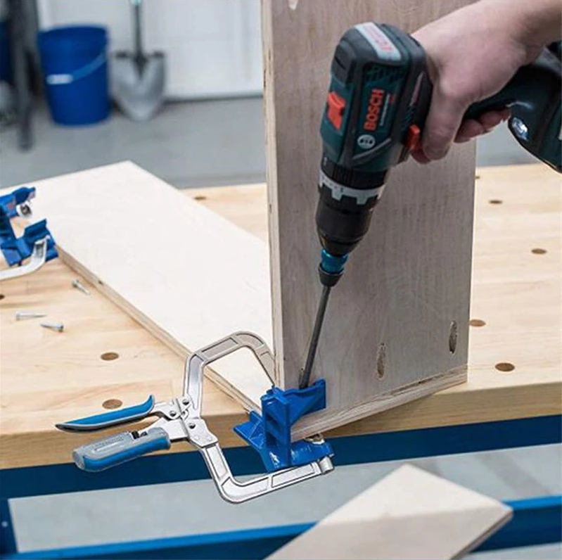 AnchorSquare 90° Corner Clamp | Auto-Adjust Woodworking Joint Holder 
