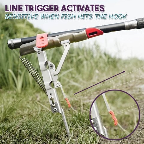 Angler Auto-Set Fishing Rod Holder | Stainless Steel Bank Stand 