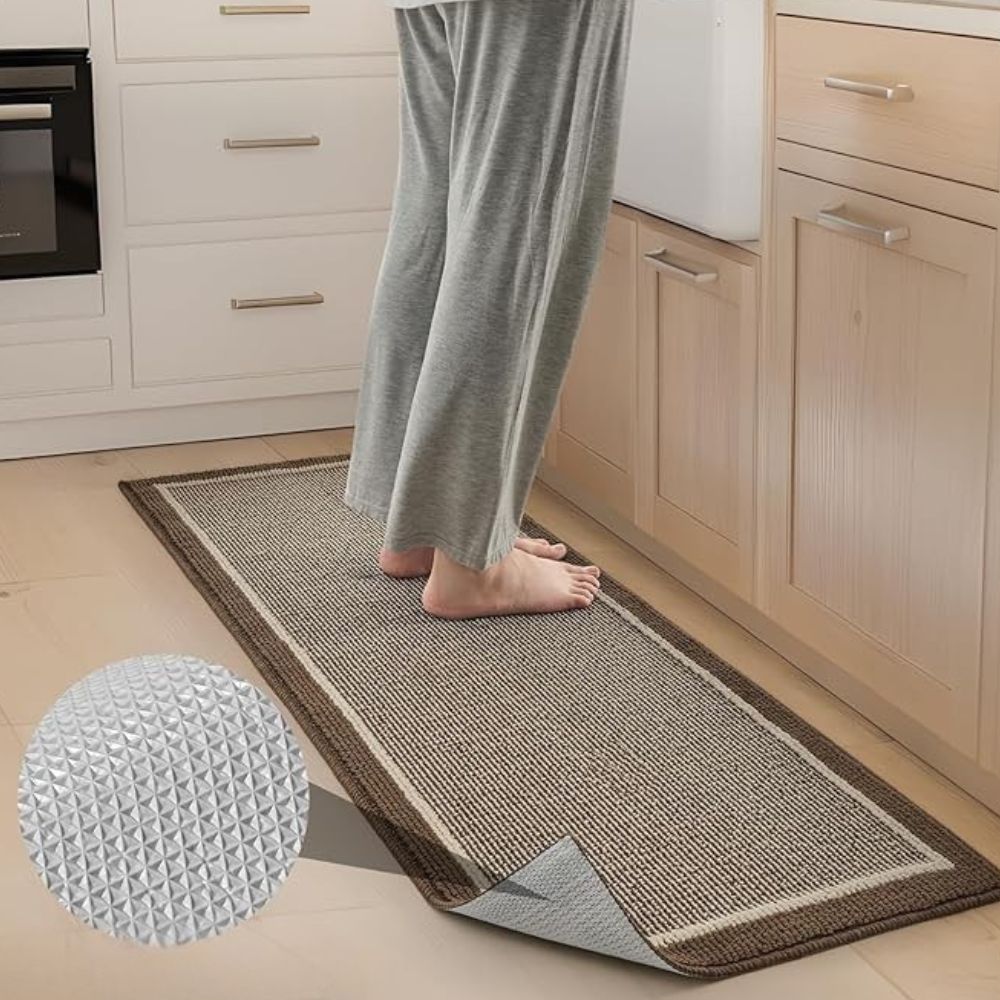 Anti-Fatigue Kitchen Mat with Textured Surface – Cushioned Kitchen Floor Mat for Comfort and Style 