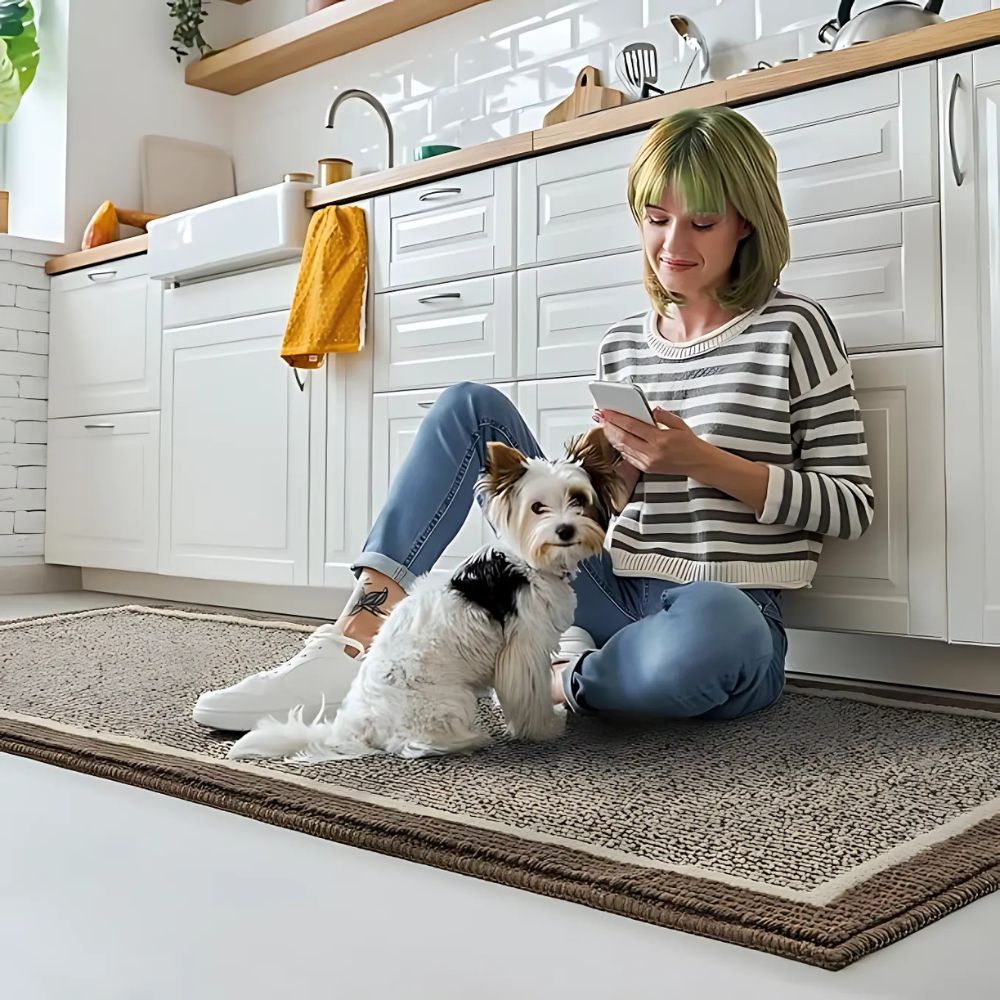 Anti-Fatigue Kitchen Mat with Textured Surface – Cushioned Kitchen Floor Mat for Comfort and Style 
