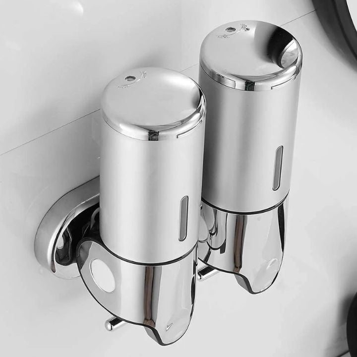 Aqualuxe Soap Dispenser | Wall-Mounted, Stainless Steel, Smooth Pump 