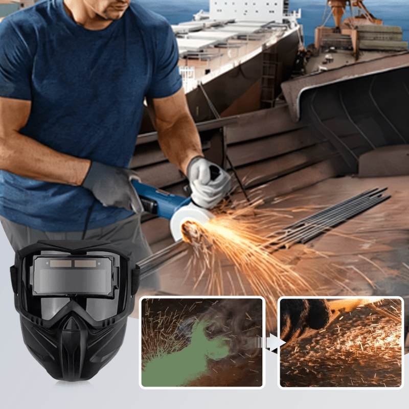 ArcGuard Auto-Darkening Welding Face Shield | Color-Accurate Lens, Convertible Wear 