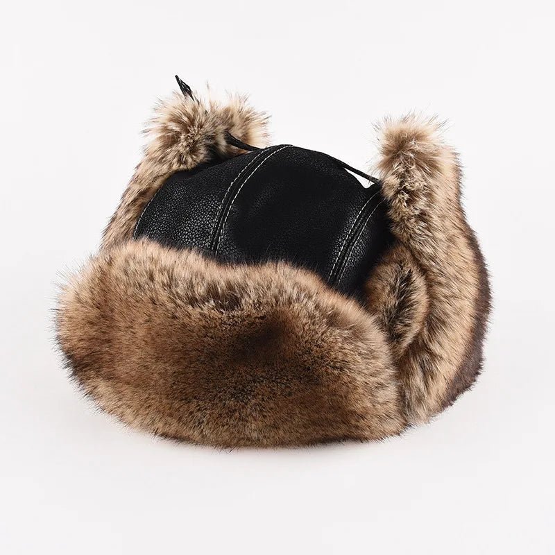 Arctic Aviator Hat | Premium Leather with Cozy Fur Lining 