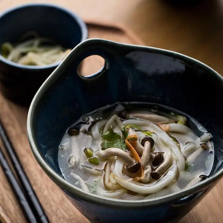 Artisan Ceramic Soup Bowl with Handles – Elegant Glazed Finish for Everyday Use 