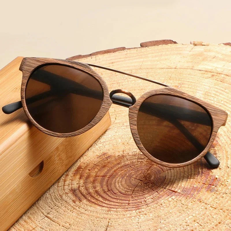 Artisan Crafted Wooden Sunglasses 