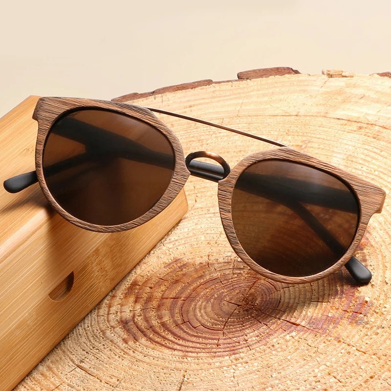 Artisan Crafted Wooden Sunglasses 