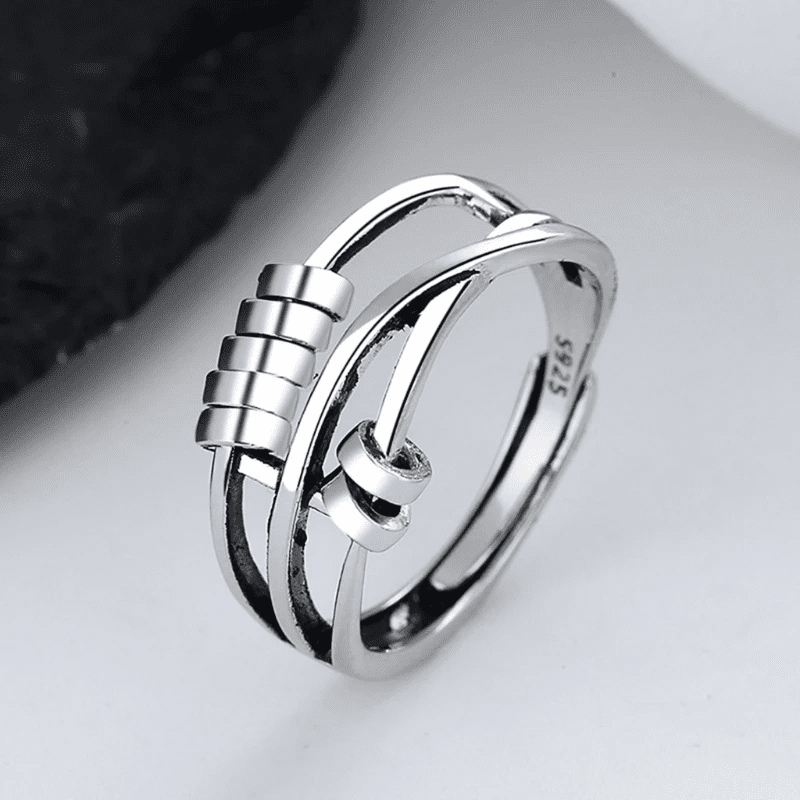 Astra Fidget Ring | Sterling Silver, Adjustable Anxiety Relief 
