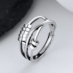 Astra Fidget Ring | Sterling Silver, Adjustable Anxiety Relief 