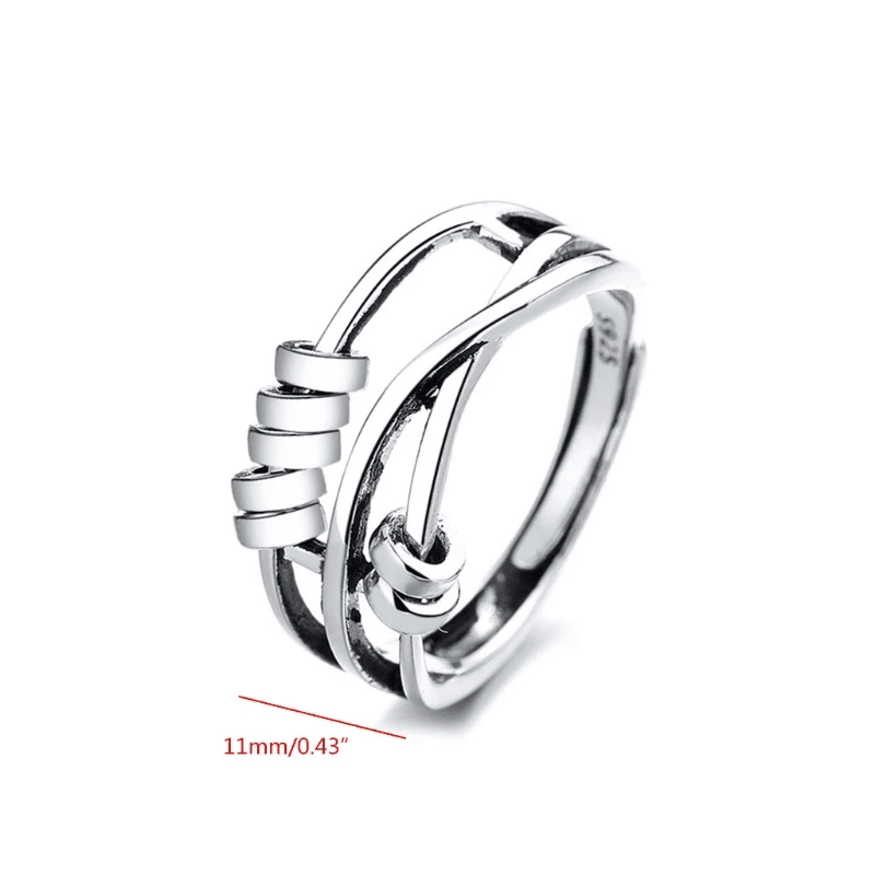 Astra Fidget Ring | Sterling Silver, Adjustable Anxiety Relief 