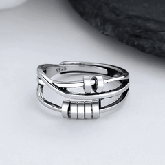 Astra Fidget Ring | Sterling Silver, Adjustable Anxiety Relief 