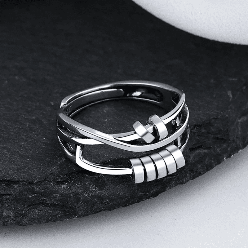 Astra Fidget Ring | Sterling Silver, Adjustable Anxiety Relief 