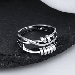 Astra Fidget Ring | Sterling Silver, Adjustable Anxiety Relief 