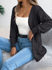 Openwork Open Front Cardigan 