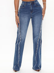 Raw Hem High Waist Jeans 