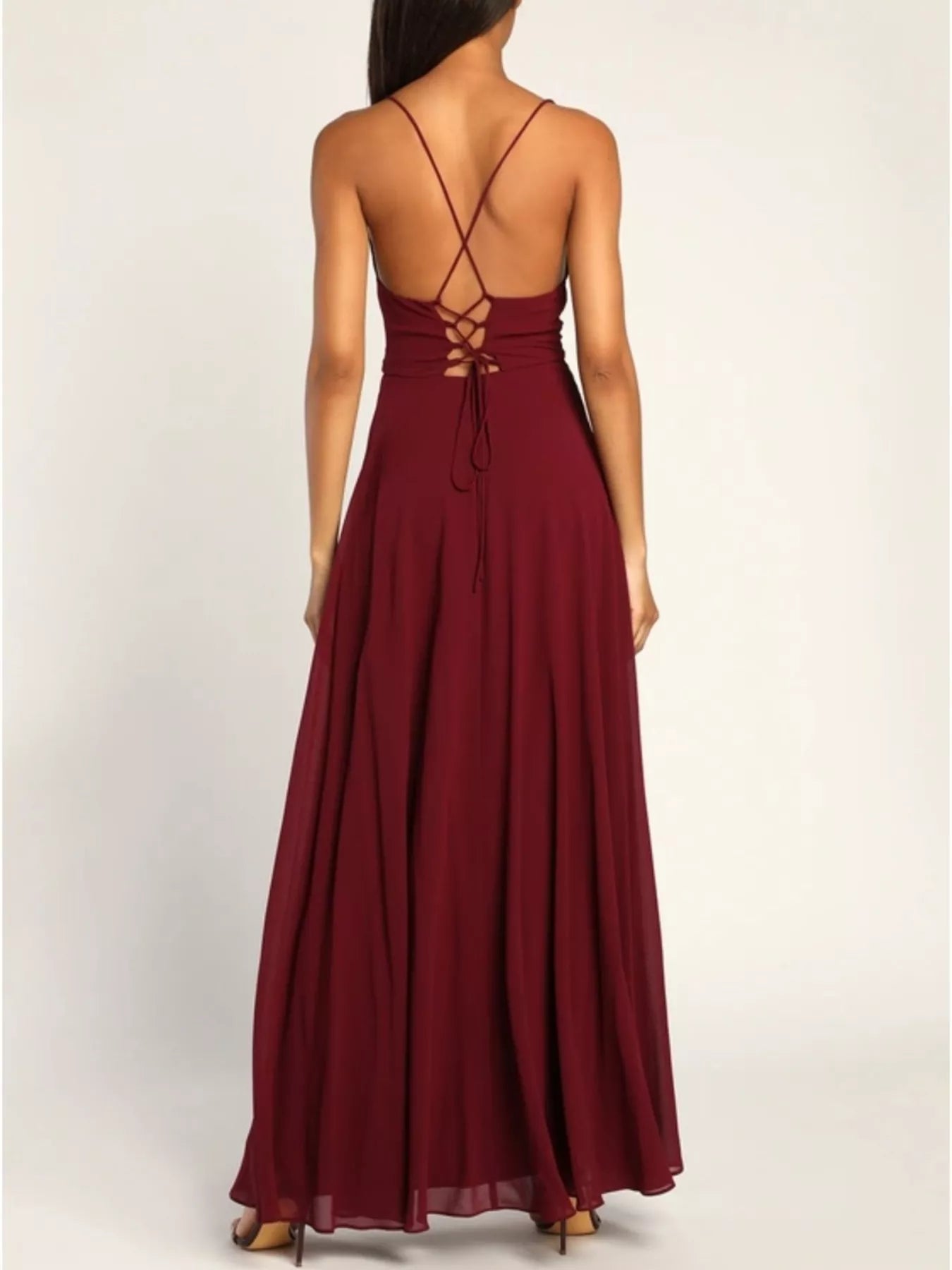 Slit Cowl Neck Maxi Dress 