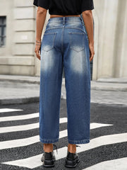 Wide Leg Jeans with Pockets 