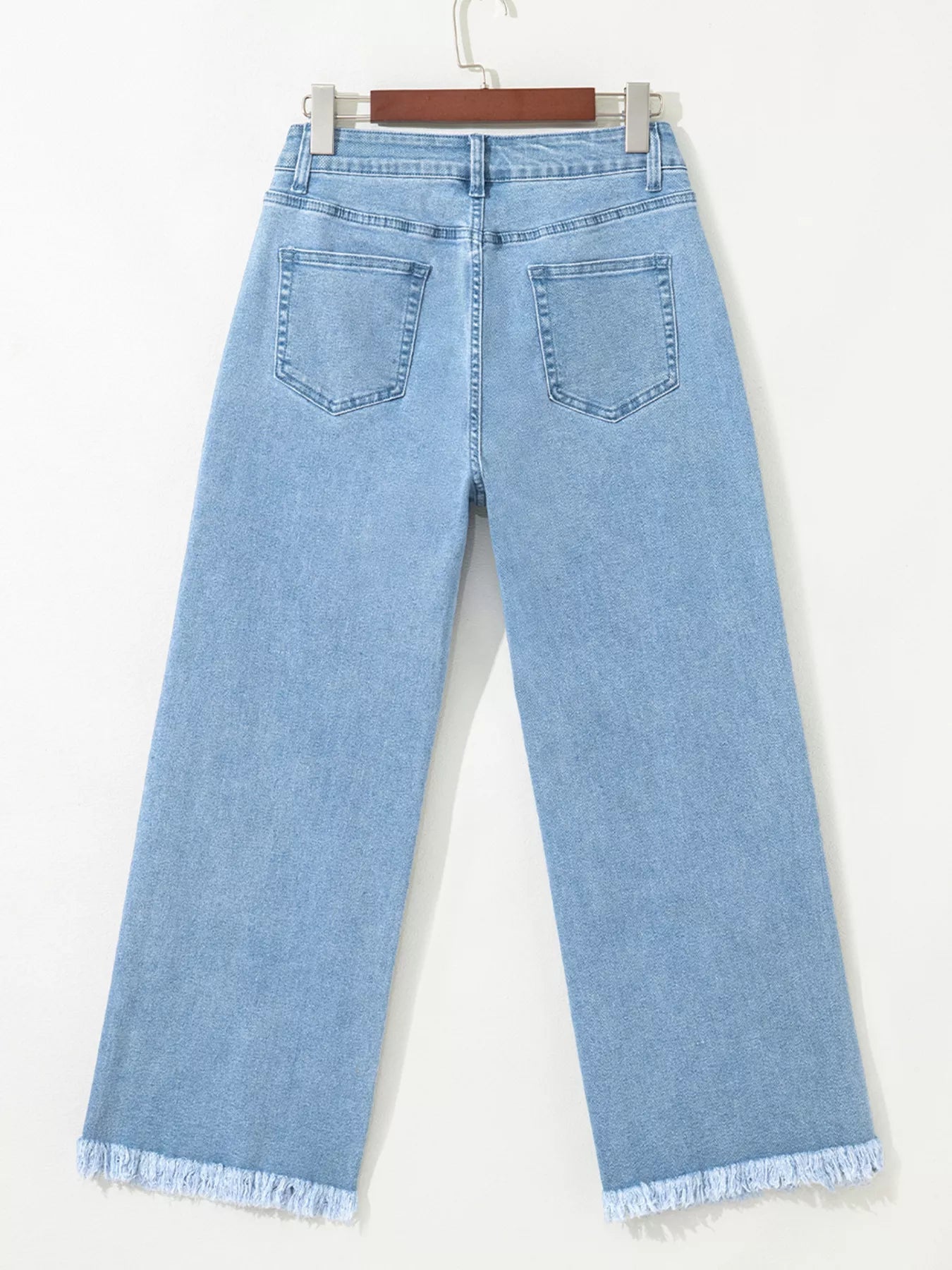 Colorful Sequin Christmas Tree Patched Raw Hem Cropped Wide Leg Jeans 